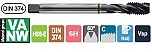 GWINTOWNIK DIN-374 C M 4X0.5/40° HSS-E VA NW - GWINTOWNIK DIN-374 C M 24X1.5/40° HSS-E VA NW