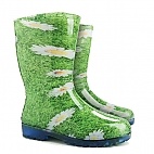 Kalosze damskie średnio-wysokie stokrotka PVC 36/37 - Kalosze damskie średnio-wysokie stokrotka PVC 40/41