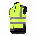 Kamizelka ostrzegawcza ociepl.dwustronna żółta S - Kamizelka ostrzegawcza ociepl.dwustronna pomar. 3XL