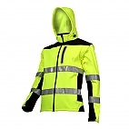 Kurtka ostrzeg.Softshell z odpin.rękawami żółta 320g/m2 S - Kurtka ostrzeg.Softshell z odpin.rękaw.pomar. 320g/m2 3XL