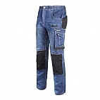Spodnie jeansowe niebieskie ze wzmocnieniem S - Spodnie bojówki czarne ze wzmocnieniem 3XL