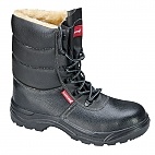 Trzewiki ocieplane bezpieczne wysokie, skórzane czarne 39 - Trzewiki ocieplane bezpieczne wysokie, skórzane czarne 47