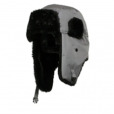 Czapka ocieplana uszanka szara 215g/m2 kpl.12szt. 57-61