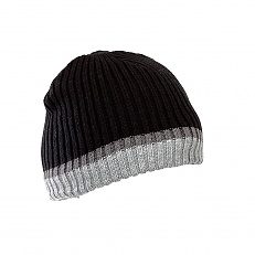 Czapka akrylowa z ociepliną czarno-szara 420gr/m2 57-61