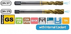 GWINTOWNIK DIN-371 C M 6/45° GS HSS PM TiN Coolant