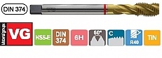 GWINTOWNIK DIN-374 C M 4X0.5/40° HSS-E VG TiN