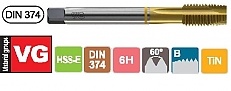GWINTOWNIK DIN-374 B M 4X0.5 HSS-E VG TiN