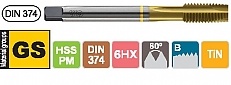 GWINTOWNIK DIN-374 B M 8X1 GS HSS PM TiN