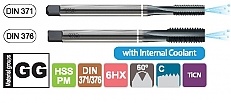 GWINTOWNIK DIN-371 B M 6 HSS PM TiCN GG Coolant