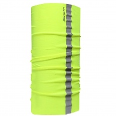 Chusta wielofunkcyjna żółta z pasem odblask.128g/m2