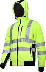 Bluza ostrzegawcza z kapturem żółta 300g/m2 S