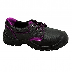 Półbuty bez podnoska damskie skórzane czarno-fiolet. 36