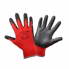 Rękawice z nitrylem czerwono-czarne 7[S]