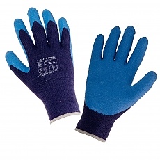 Rękawice ocieplane z lateksem niebieskie 8[M]