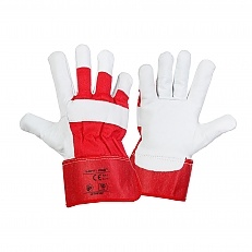 Rękawice ze skóry koziej czerwone 8[M]