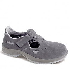 Sandały bezpieczne męskie skóra welur Demar 40