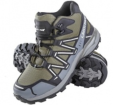 Trzewiki bez podnoska mikrofibra szaro-czarno-zielone 39