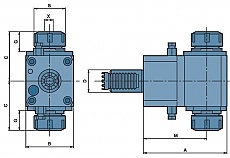 OPRAWKA VDI KĄTOWA DWUSTRONNA DF30IT-2585D-ER25