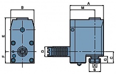 OPRAWKA VDI KĄTOWA Z NAPĘDEM BR/L20MT-1660-ER16