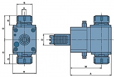 OPRAWKA VDI KĄTOWA DWUSTRONNA DF30MT-2585D-ER25