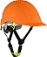 Chełm ochronny wentylowany pomarańczowy ABS 52-64