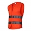 Kamizelka siatkowa z pasami odbl.pomarańcz.120g/m2 S