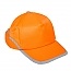 Czapka z daszkiem pomarańczowa kpl.12 szt. 57-61