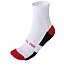 Skarpety robocze biało-czerwone kpl.3 pary 39-42