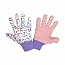 Rękawice nakrapiane PVC fioletowe ze ściągaczem 7[S]