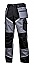 Spodnie czar.-szar. z pasami odblaskowymi S